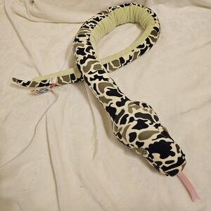 Plush Snake Stuffed Animal with Camouflage Pattern